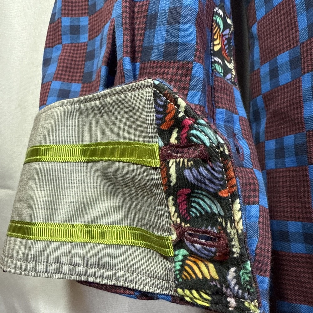 Robert Graham Infrared Long Sleeve Button Down Tailored Fit Shirt 2XL - Picture 7 of 14